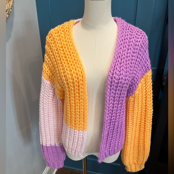 Multi color cardigan. Worn only once. - Picture 1 of 3